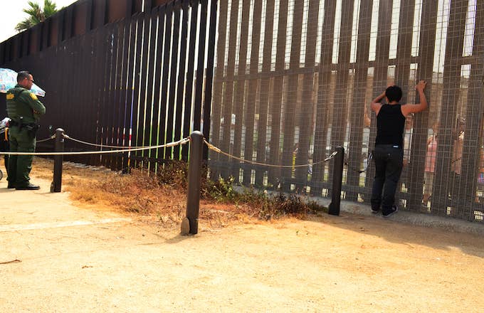 U.S.  Mexico border near San Diego, California.