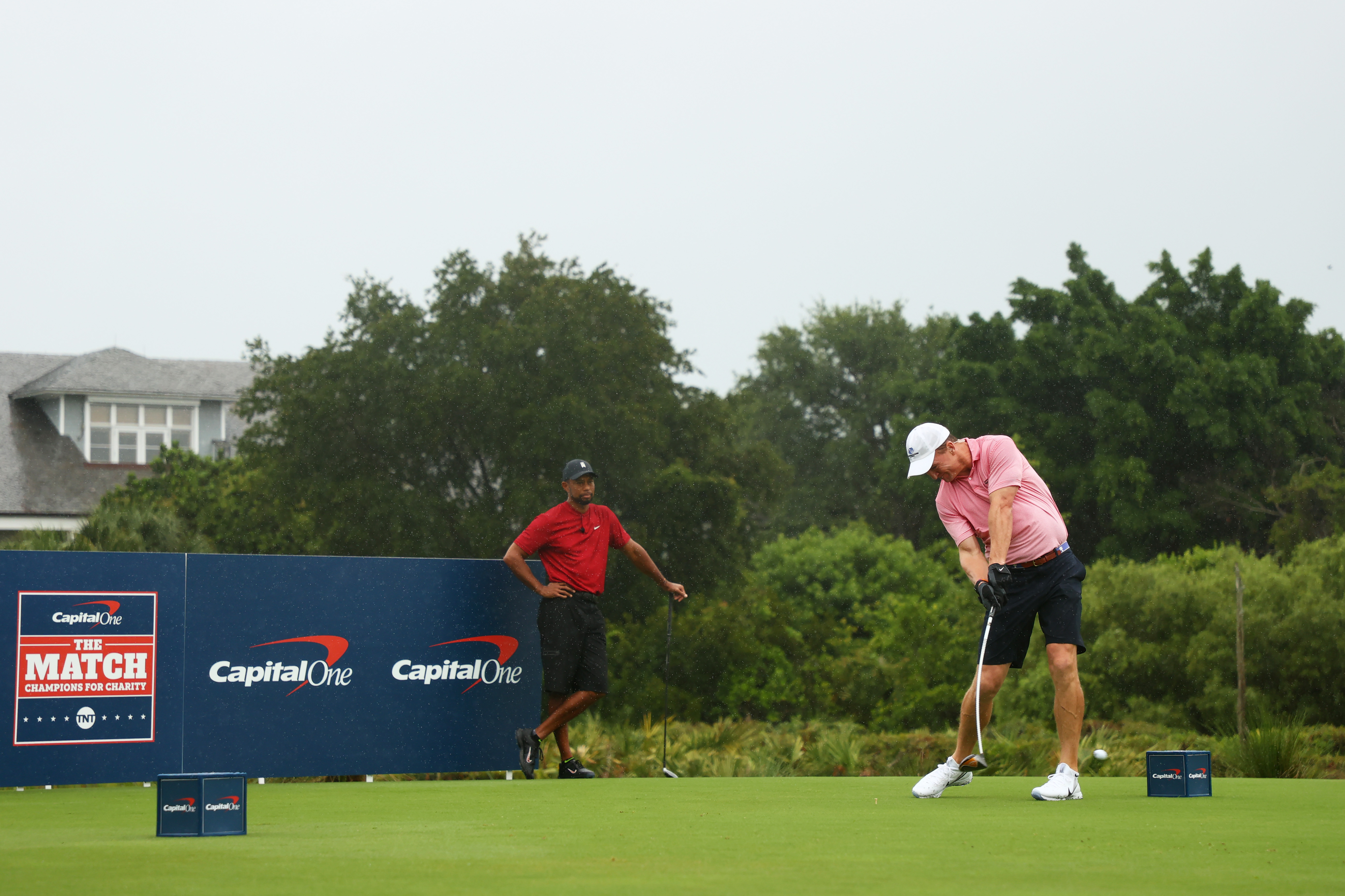 Tiger Woods, Phil Mickelson, Peyton Manning & Tom Brady Talk Trash Before  Capital One's The Match 