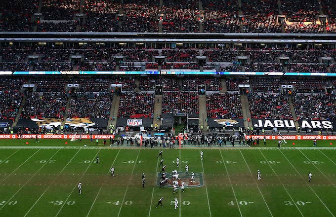 A general view inside the stadium during the NFL International Series.