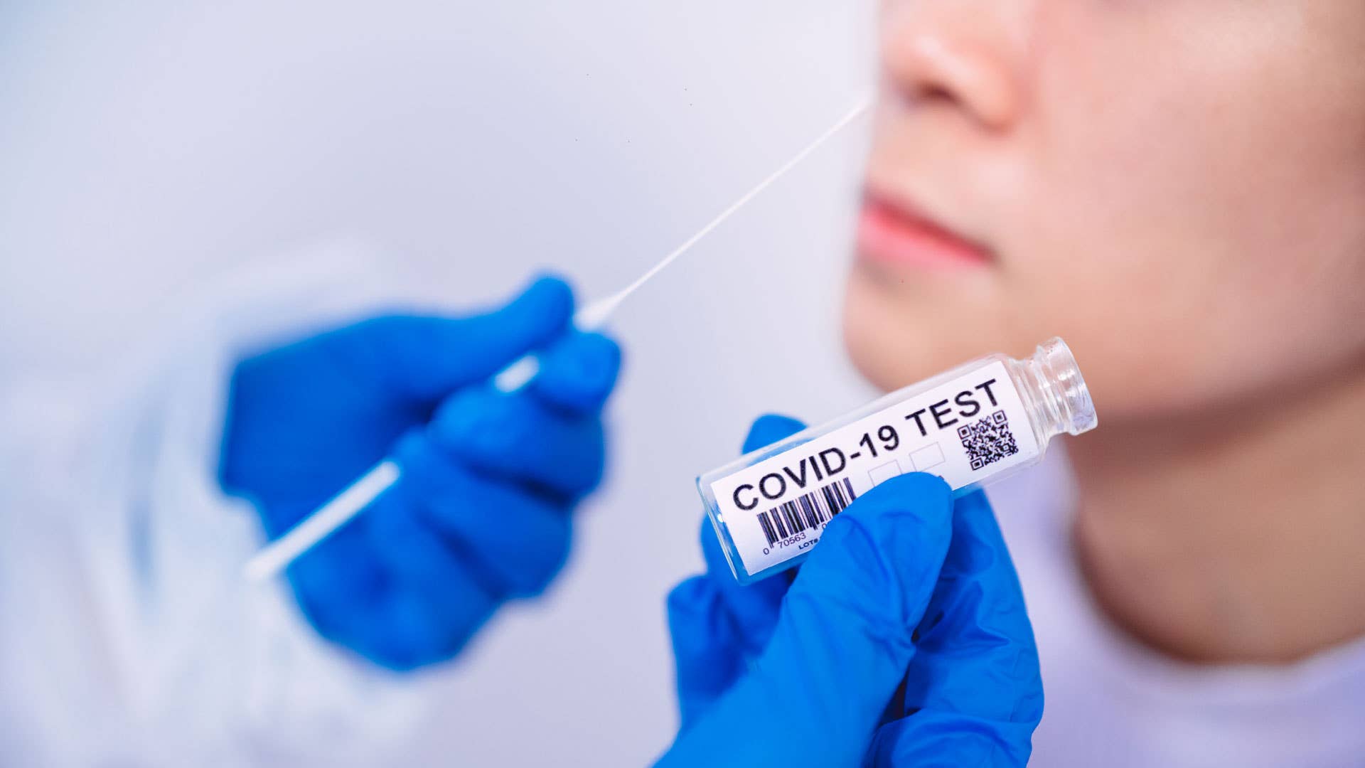 Stock photo of a COVID 19 test.