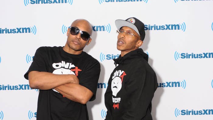Rappers Sticky Fingaz (L) and Fredro Starr of Oynx visit SiriusXM Studios