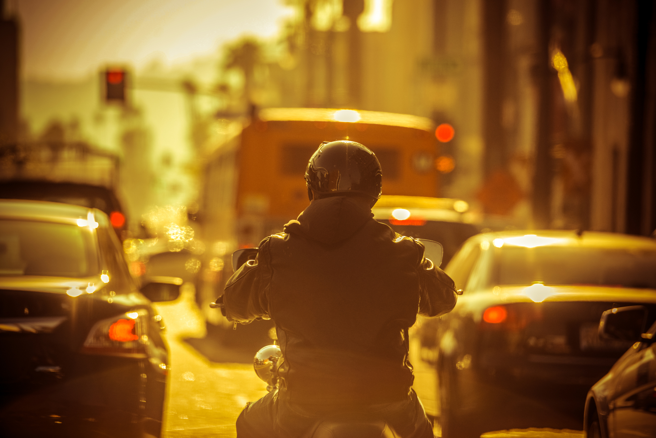 motorcycle in traffic