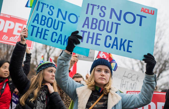 Supreme Court Cake Protest