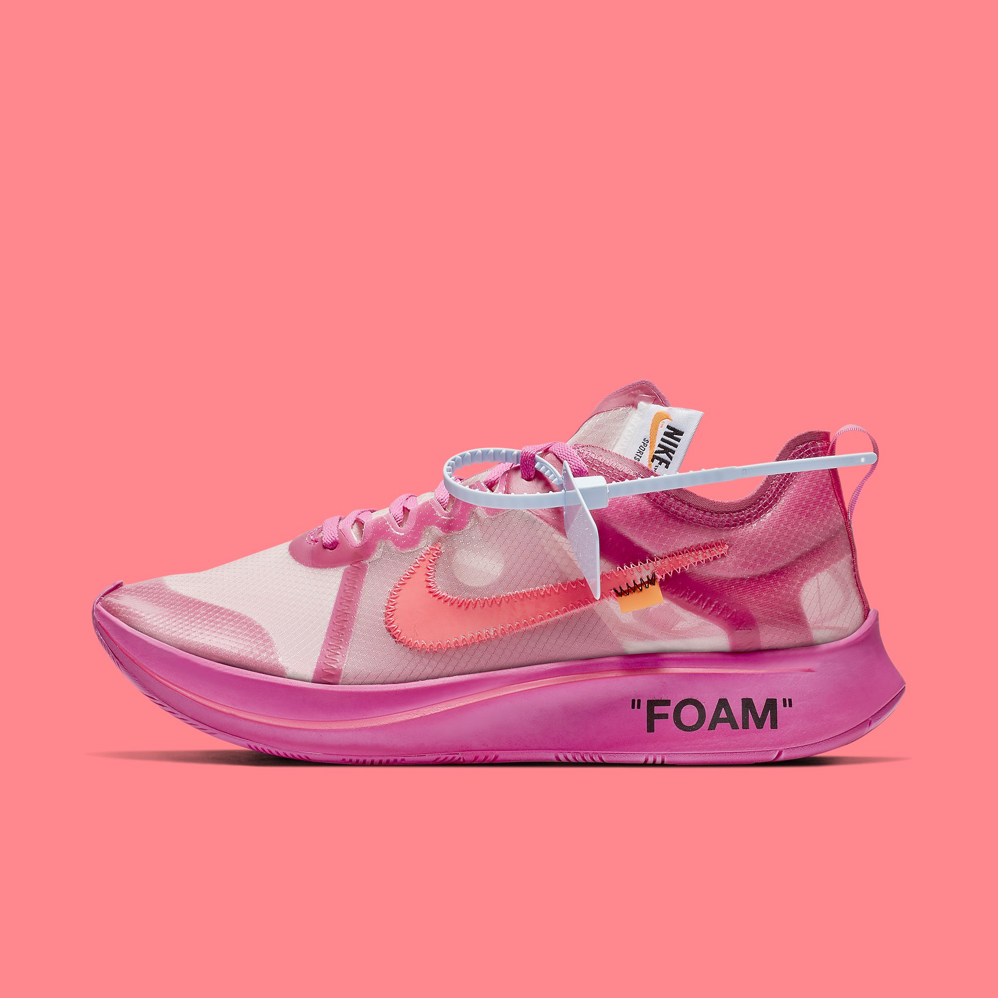 off white nike zoom fly tulip pink aj4588 600 lateral