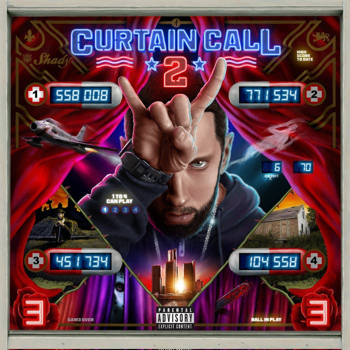 Image of Eminem&#x27;s &#x27;Curtain Call 2&#x27; album cover.