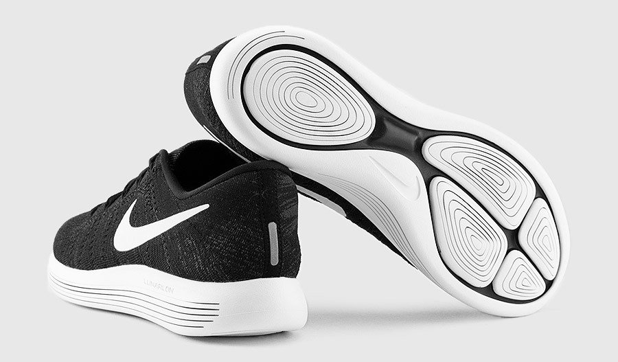 Nike lunarepic black sales white