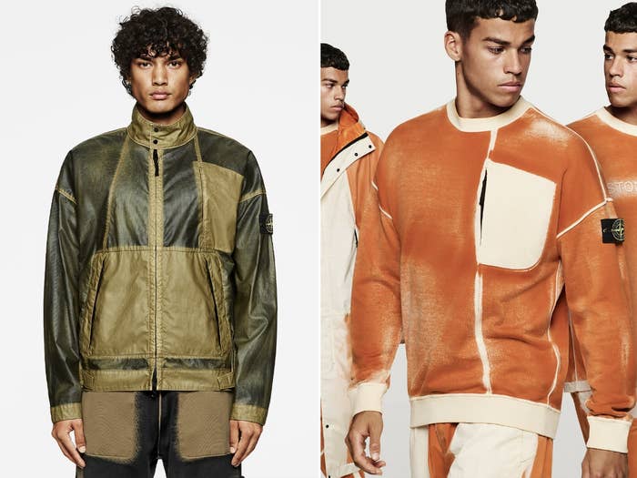 stone island ss23 hand sprayed article lead