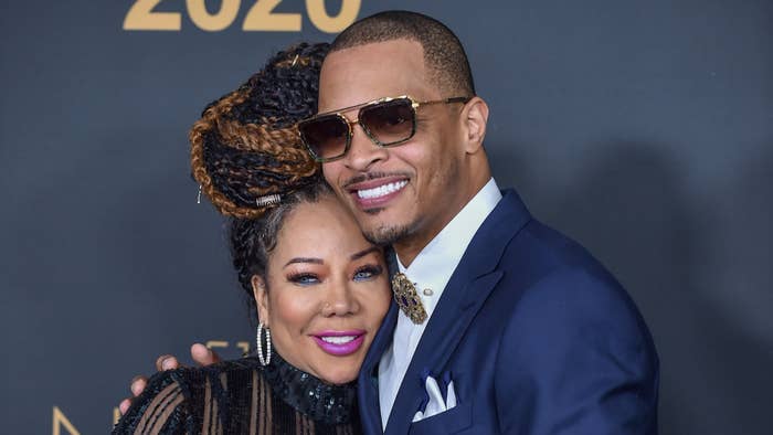Tameka &quot;Tiny&quot; Cottle and T.I. attend the 51st NAACP Image Awards