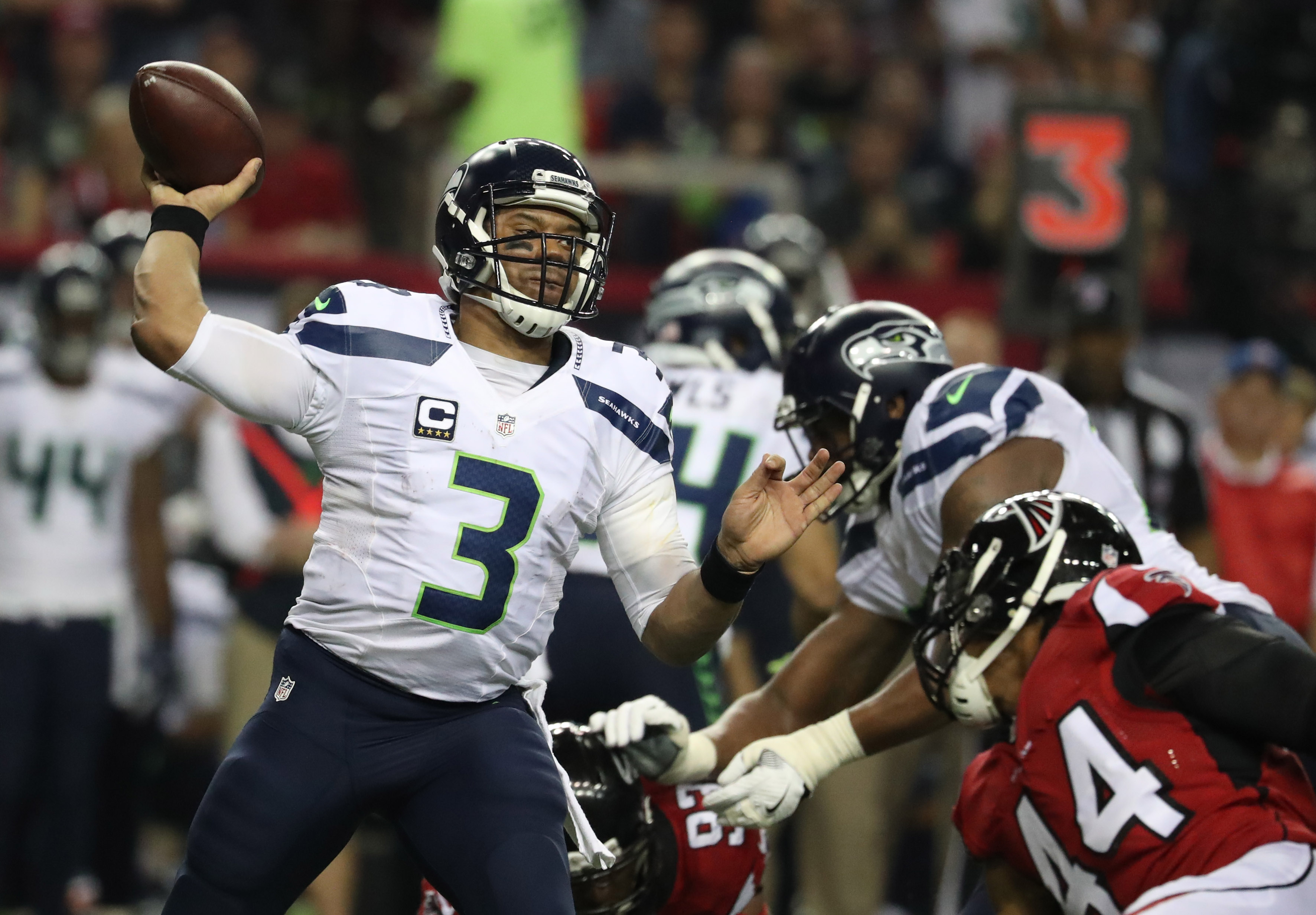 Russell Wilson Seahawks Falcons 2017 Playoffs