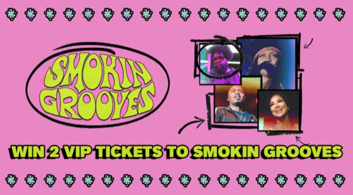 A giveaway poster is shown for Smokin Grooves