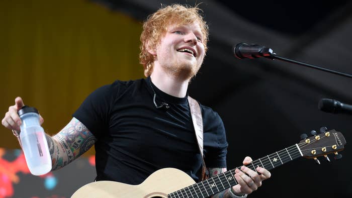 ed sheeran is seen performing live