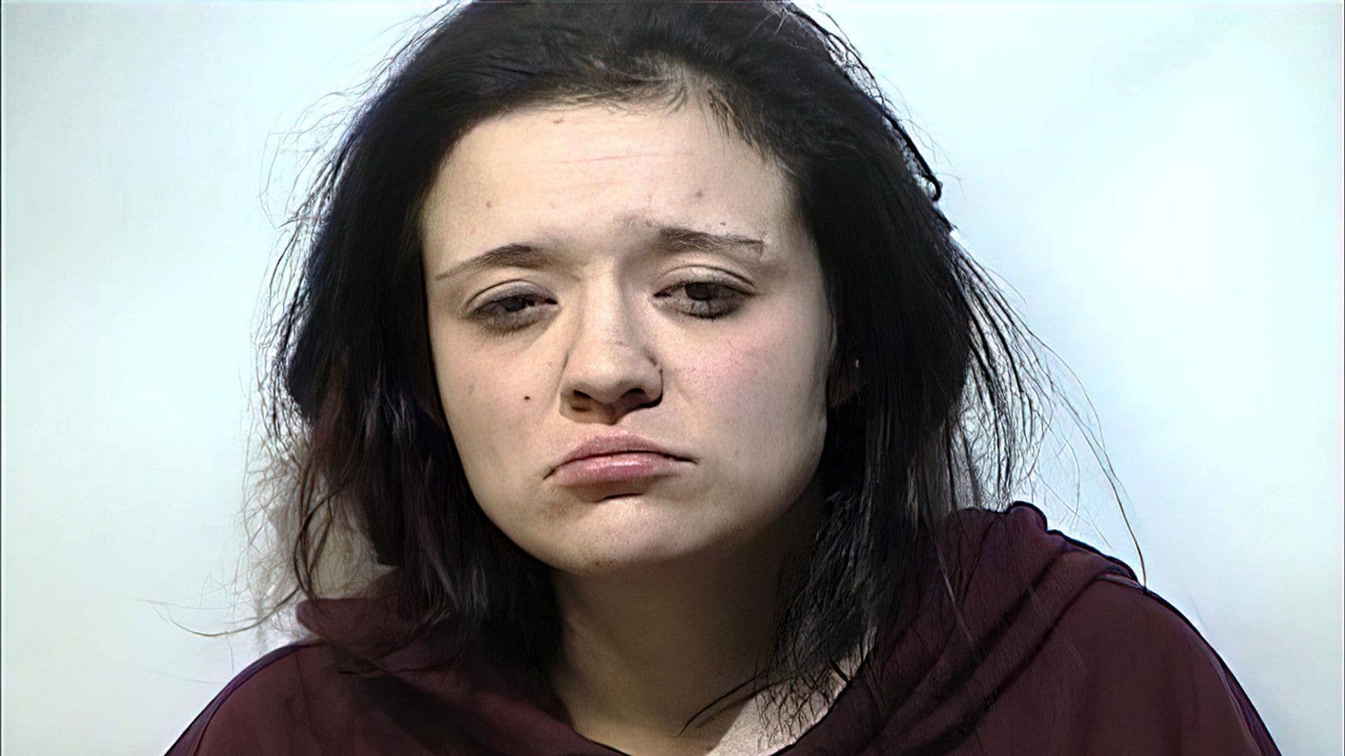 mugshot of Shaylynn Curtis who is being charged with murder of five-month-old baby