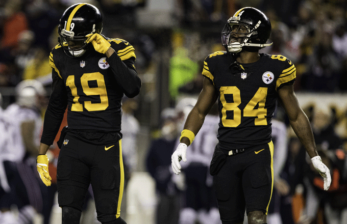 Juju Smith Schuster and Antonio Brown in happier times.