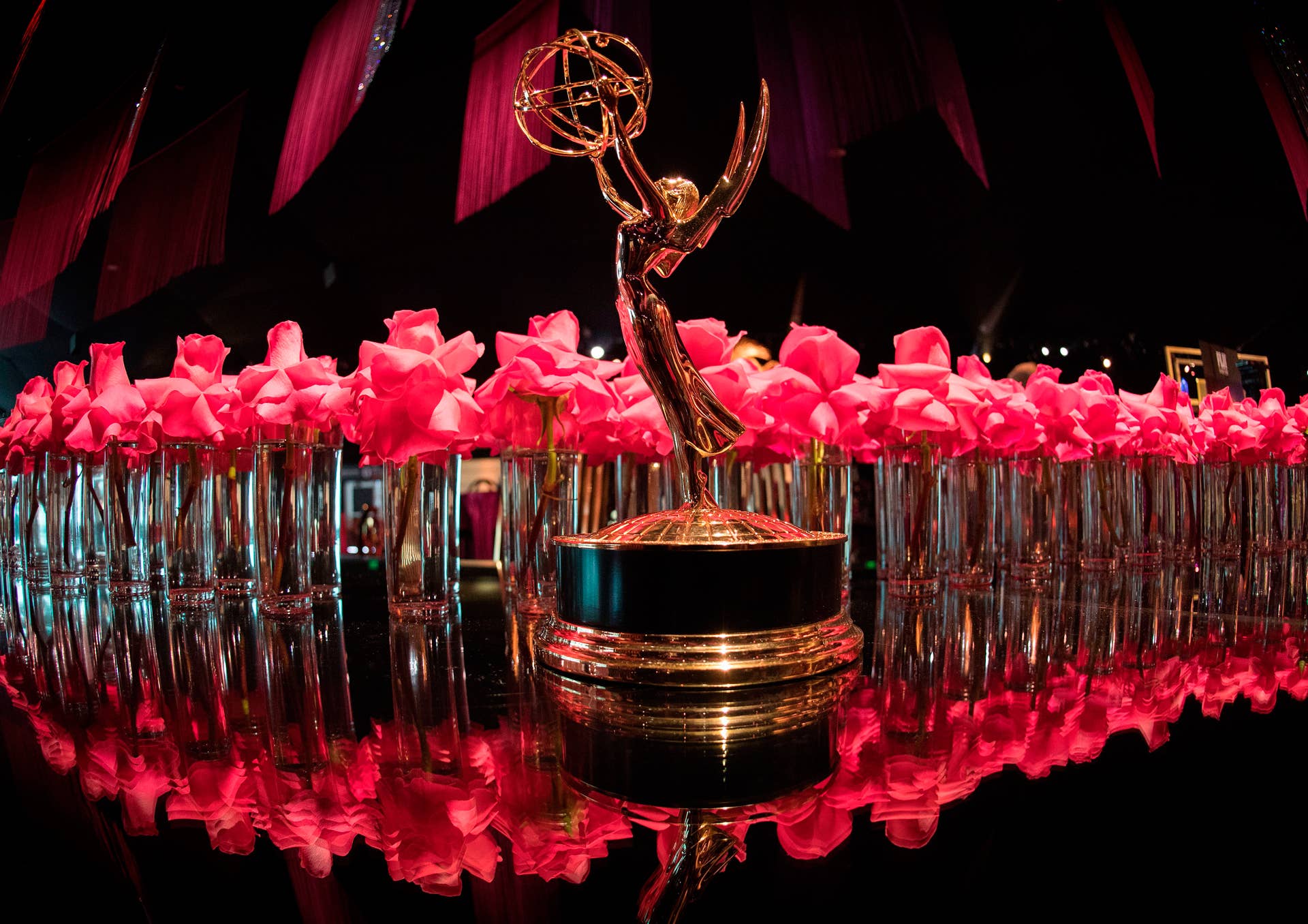 An Emmy statue at the 71st Emmy Awards Governors Ball press preview