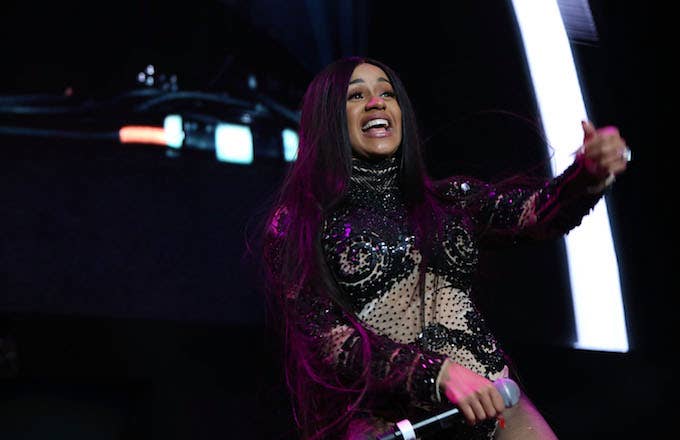 This is Cardi B performing at the 2017 Hot for the Holidays concert.