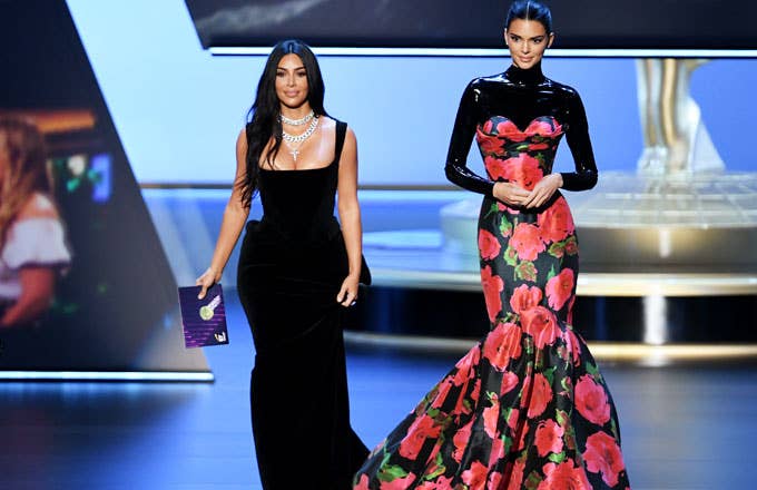 Kim Kardashian and Kendall Jenner at Emmys