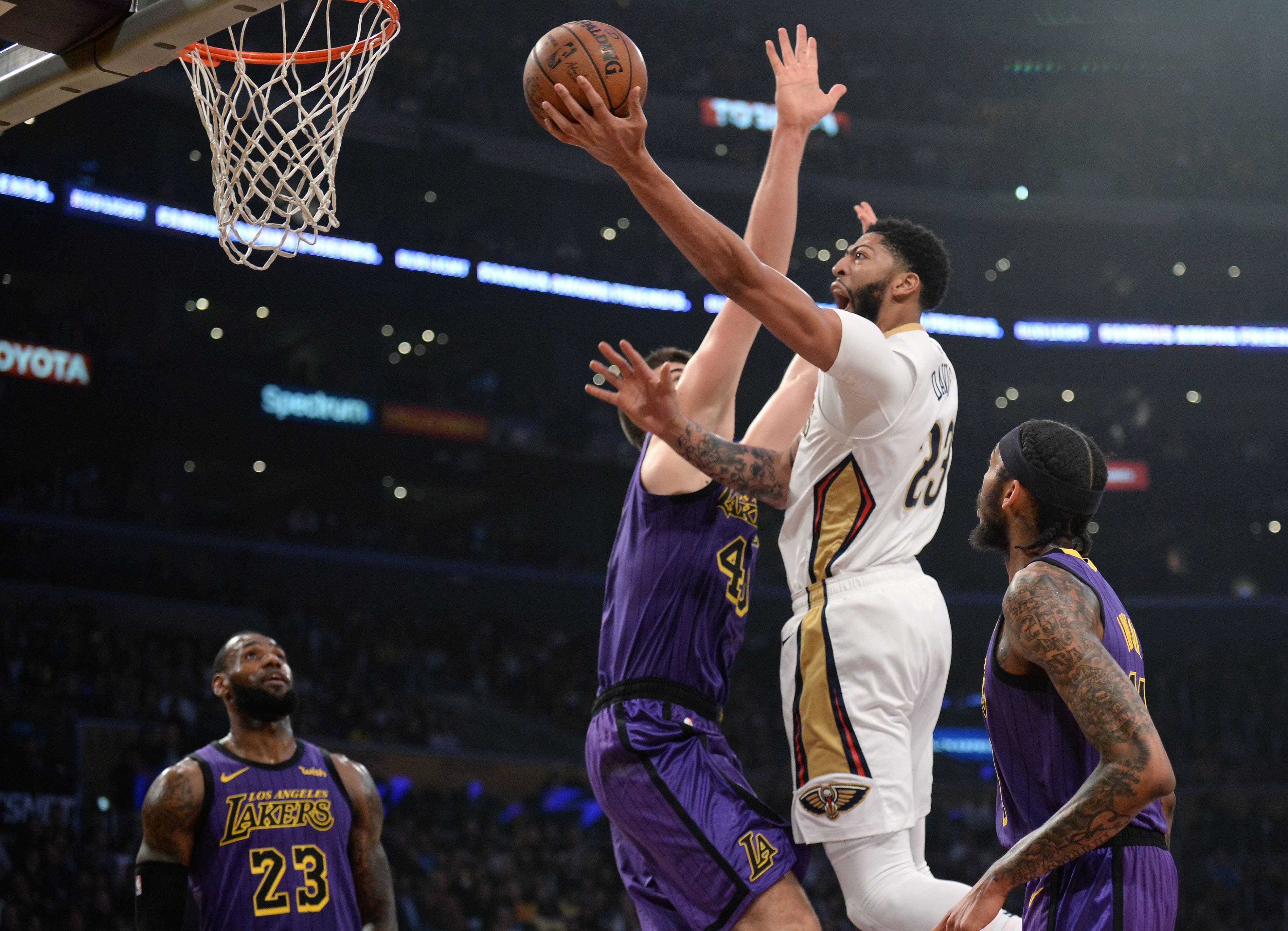 Anthony Davis Pelicans Lakers LeBron James 2018