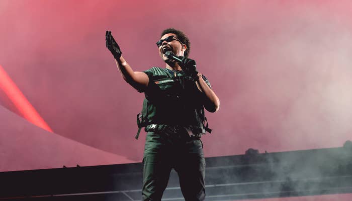 The Weeknd performing live onstage