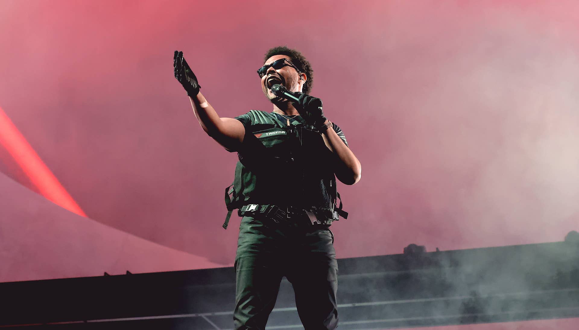 The Weeknd performing live onstage