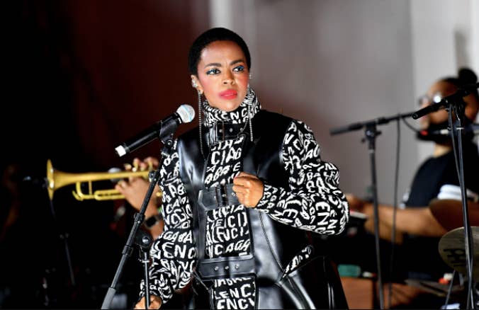 Singer Lauryn Hill performs onstage during a "Queen & Slim" screening