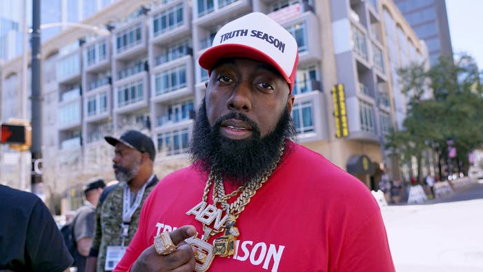 Trae tha Truth walks on East 6th Stree during 2022 SXSW Conference and Festivals