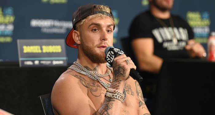 Jake Paul speaking to media before Showtime fight