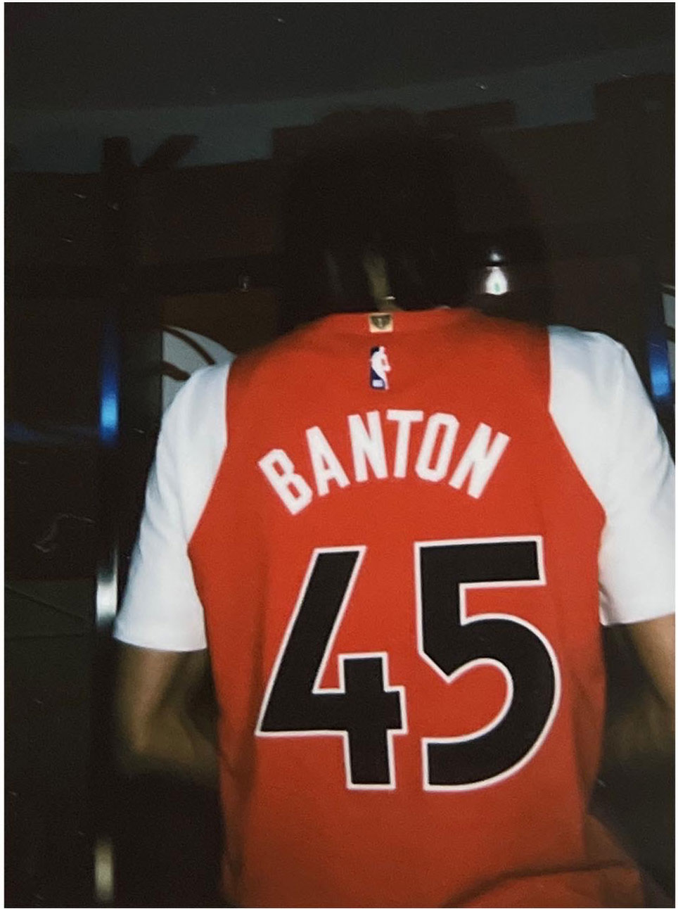 Dalano Banton of Toronto Raptors wears number 45 jersey