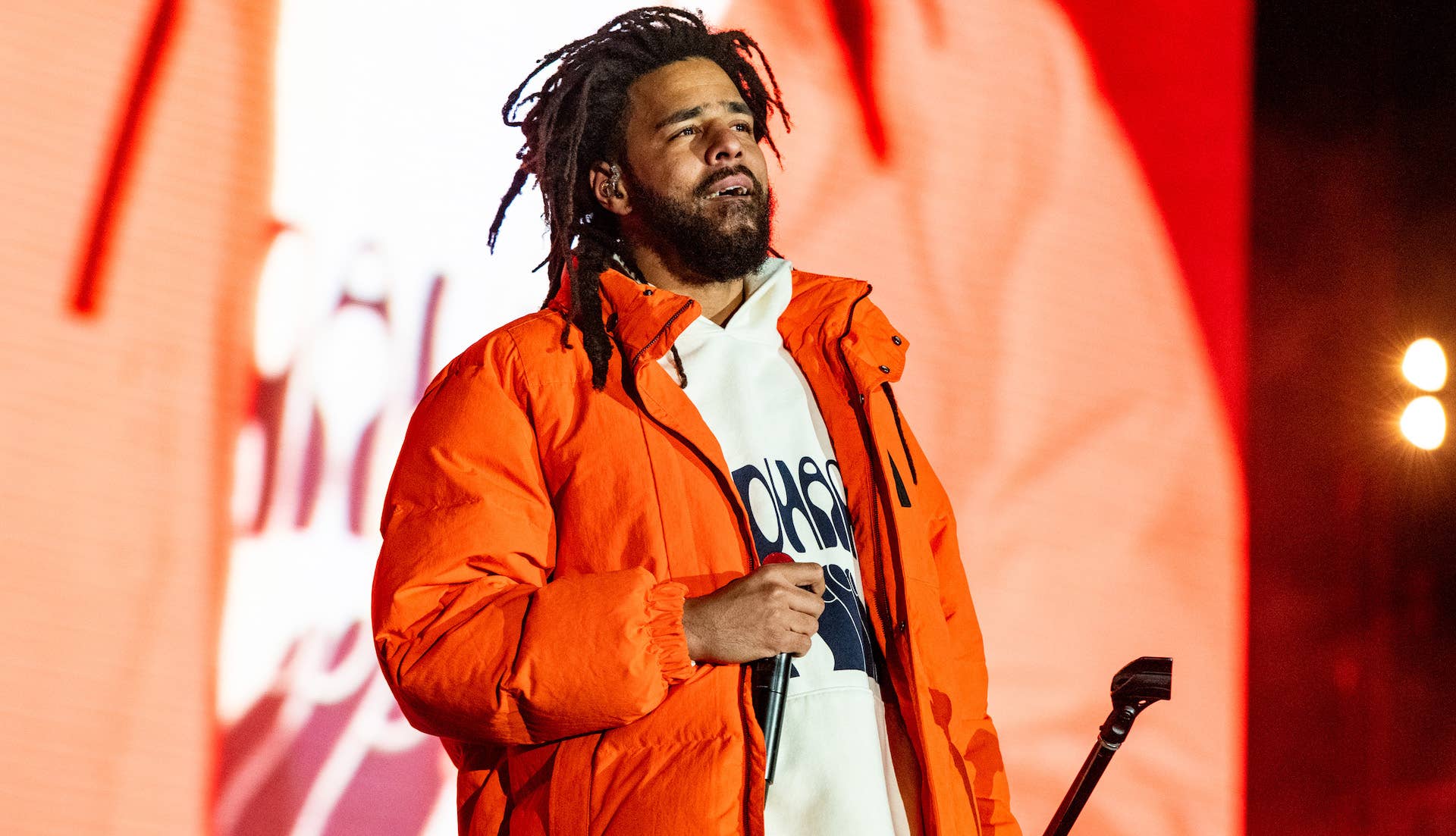 J. Cole performs at 2021 Rolling Loud in Los Angeles
