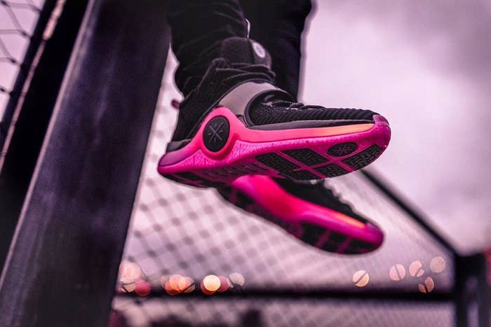 Li Ning Way of Wade 6 Black/Pink Release Date On Foot