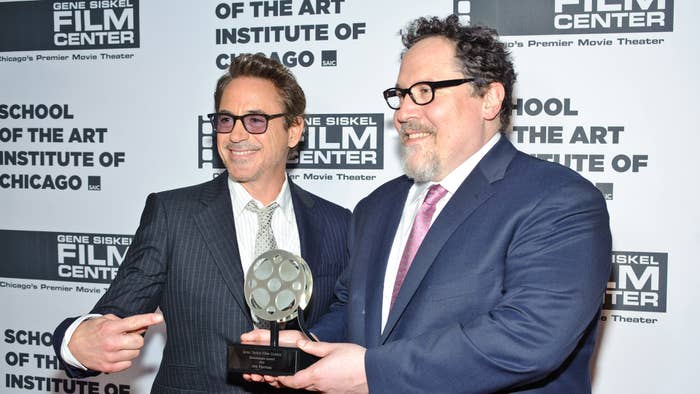 Robert Downey Jr. and Jon Favreau attend as the Gene Siskel Film Center honors Jon Favreau