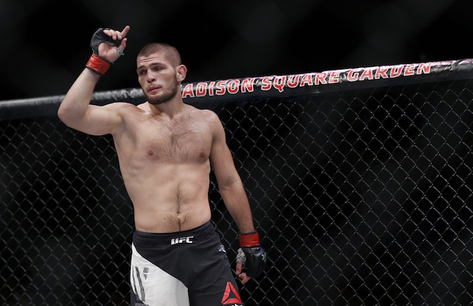 Khabib Nurmagomedov during his last UFC fight.