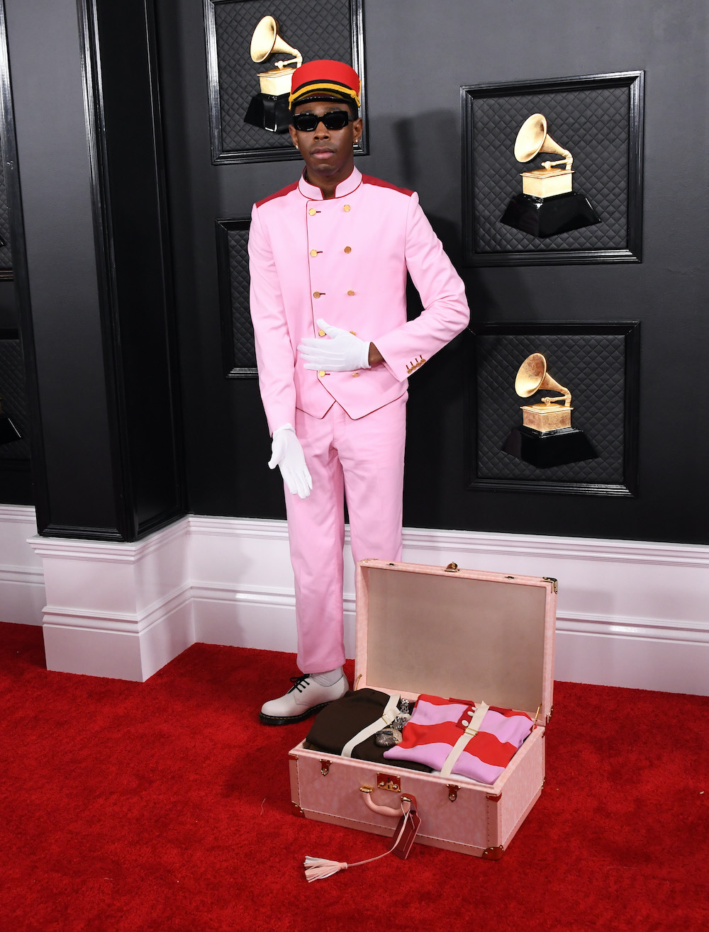 Tyler, the Creator at the red carpet for the Grammy Awards in 2020