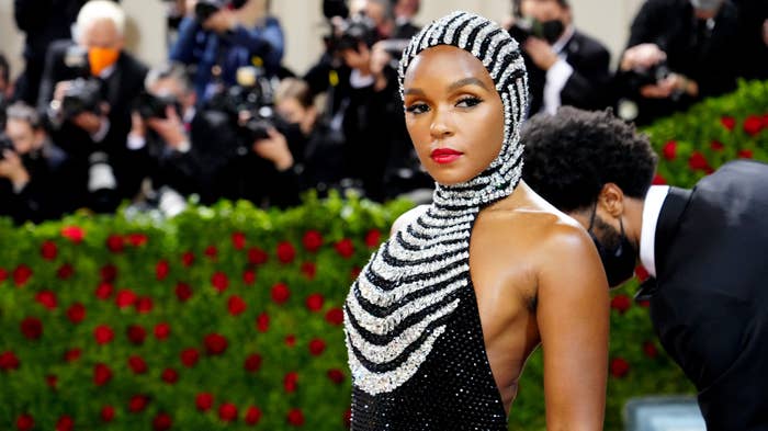 Janelle Monae attends The 2022 Met Gala.