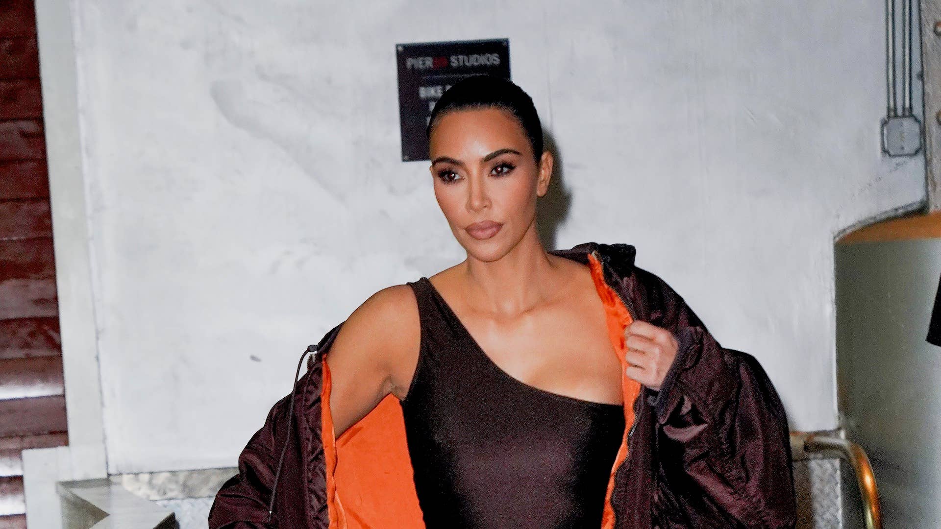 Kim Kardashian is seen on November 03, 2021 in New York City.
