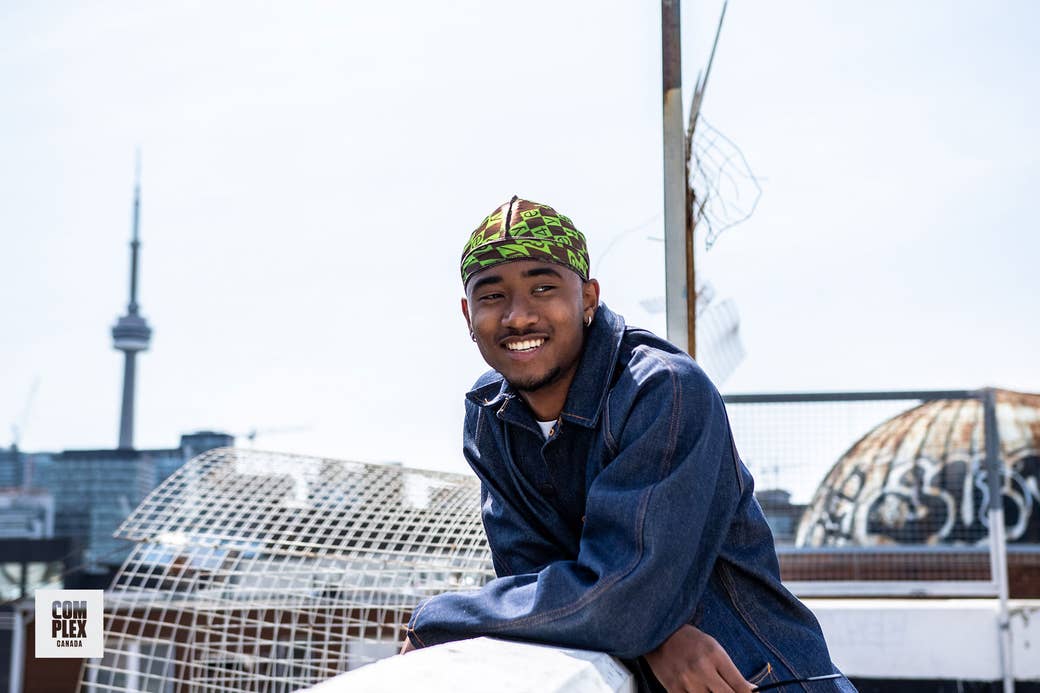 Dylan Sinclair poses against Toronto skyline