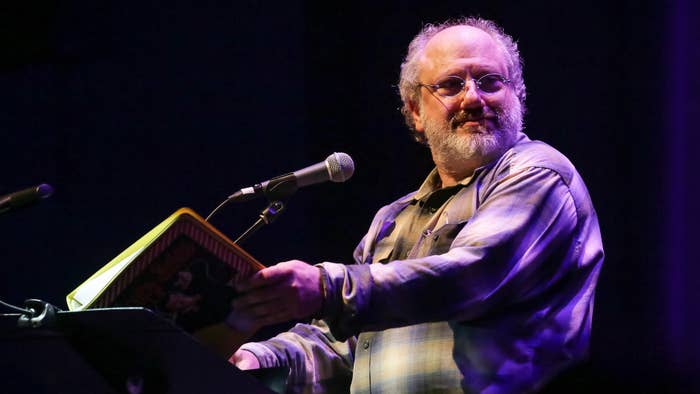 Hal Willner performs at a celebration of the 60th anniversary of Allen Ginsberg&#x27;s Howl.