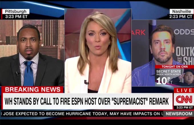 Clay Travis talks to Brooke Baldwin on CNN about Jemele Hill.