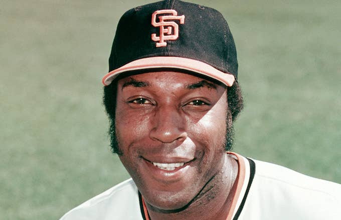 Willie McCovey #44 of the San Francisco Giants.
