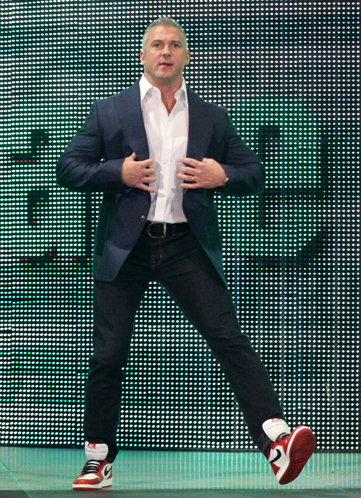 Shane McMahon Wearing the Bulls Air Jordan 1