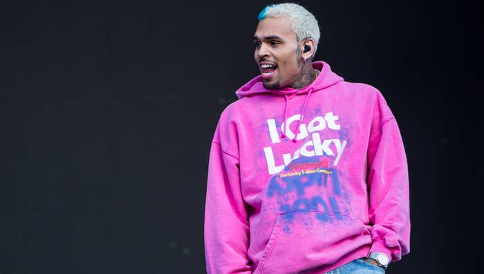 Chris Brown performs at the main stage during Day 1 of Wireless Festival 2022