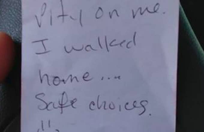 Man Leaves Note for Parking Patrol Officers
