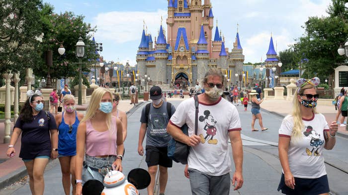 Disneygoers during pandemic