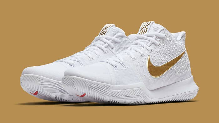 Nike Kyrie 3 White/Gold Release Date Main 852396 902