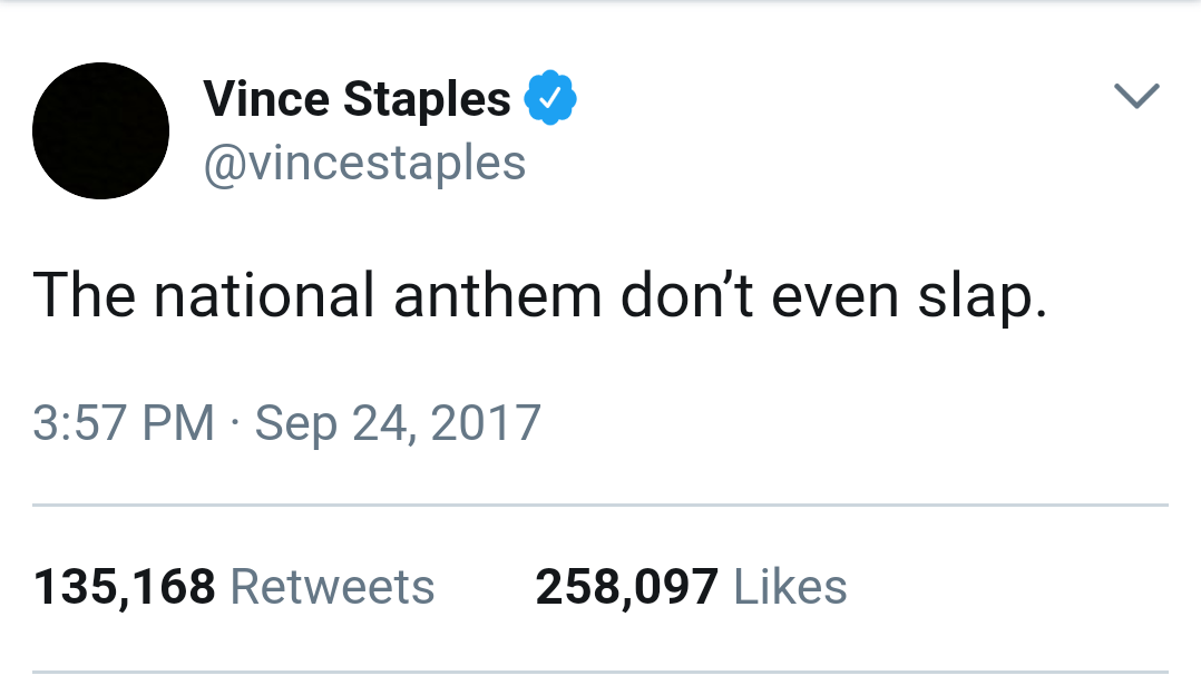 Vince Staples Twitter account