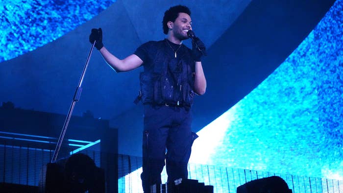 The Weeknd performing at Coachella 2022