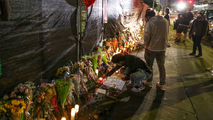 Travis Scott Astroworld makeshift memorial.