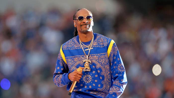 Snoop Dogg performs during the Pepsi Super Bowl LVI Halftime Show