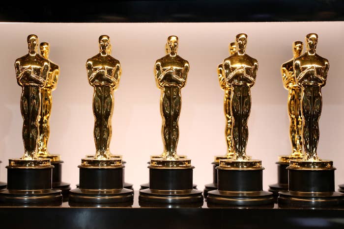 Oscar Statues at the 90th Annual Academy Awards at the Dolby Theatre