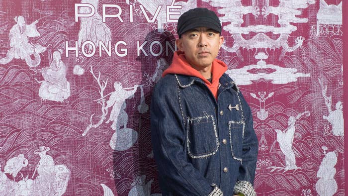 NIGO is pictured at a red carpet event
