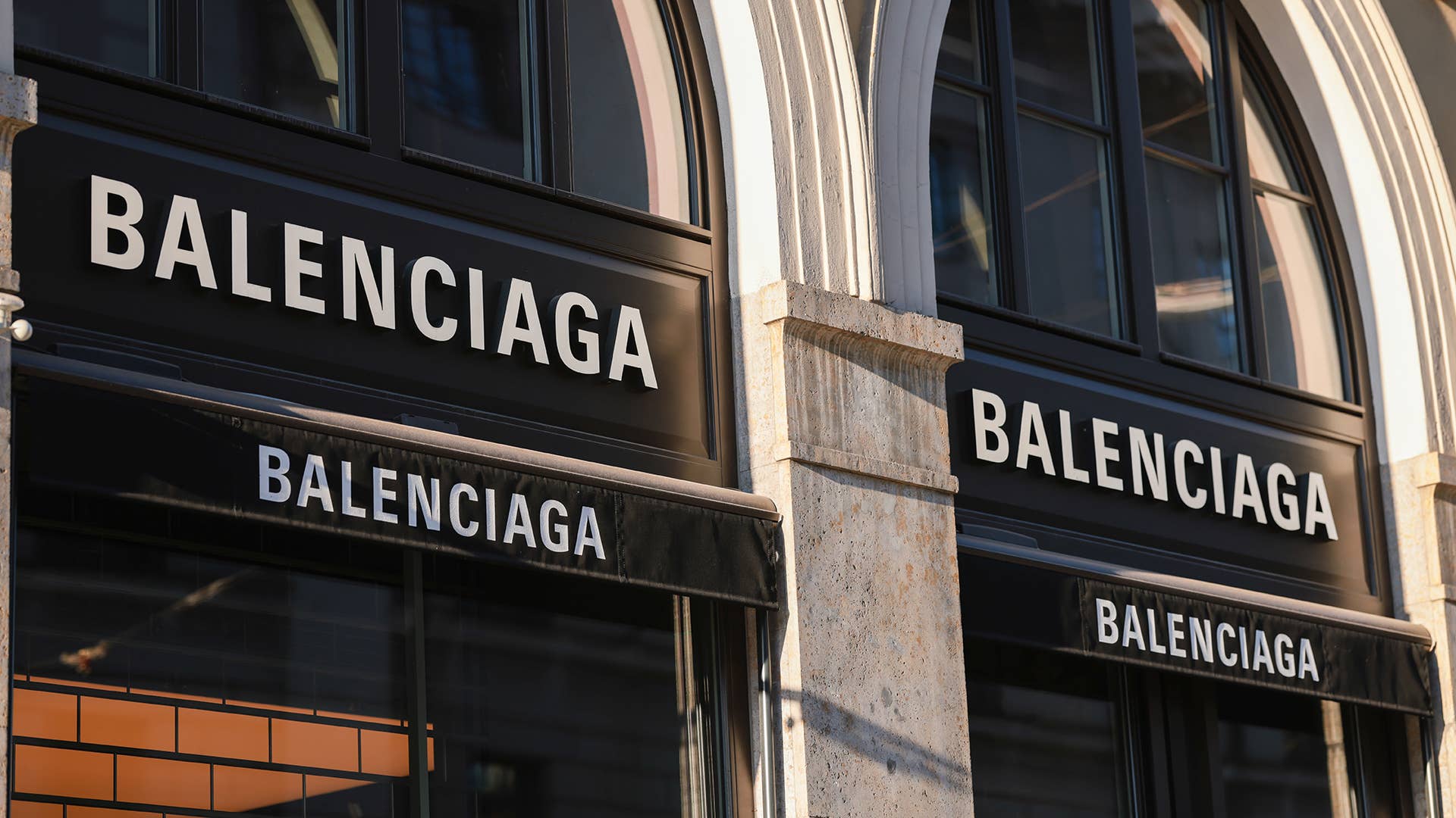 The exterior of a Balenciaga store photographed on March 22, 2022 in Munich